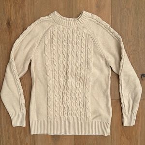 Crewneck Cable Maternity Sweater